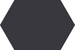 Svart matt hexagon 15x17