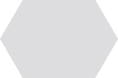 Silver matt hexagon 15x17