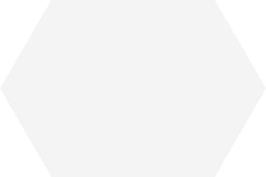 Vit matt hexagon 15x17